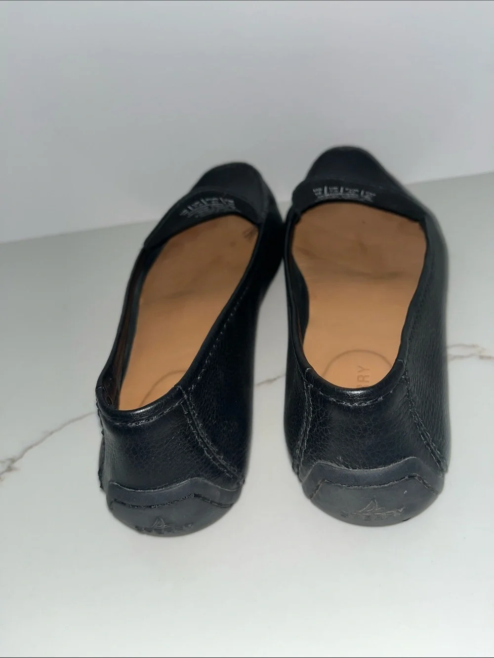 Sperry Port Driver 2 Black Pebbled Leather Ladies Slip-On Loafers Sz. 10WM - Picture 13 of 15